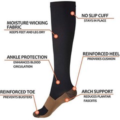1-100Pair Compression Socks Pain Relief Calf Leg Foot Support Stocking S-XXL LOT