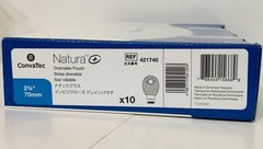 10 ConvaTec Natura 421740 2-Pc Ostomy Pouch 2-3/4″ Drainable 1BX/10EA Exp2030