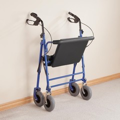 Easy Comforts Bariatric Rollator, Steel, 500 lb. Weight Capacity, Blue