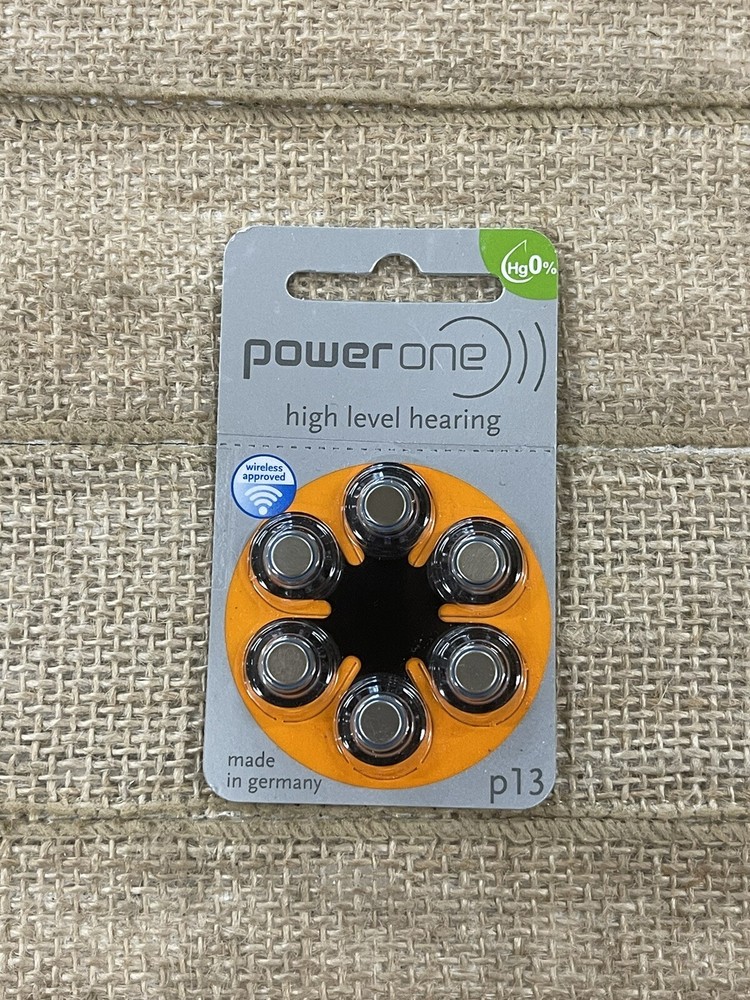 Power-One P13 1.45V Hearing Aid Batteries – 6 Pack