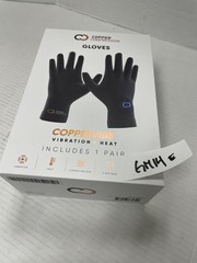 Copper Compression CopperVibe Vibration Heat Therapy Gloves Black (1 Pair)