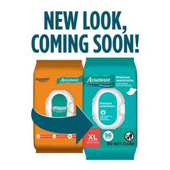 576 Count Assurance Premium EXTRA LARGE Disposable Washcloths Wipes XL (6x 96)