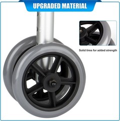 2 Pack Dual-Wheel for Walkers – 5 Inches Replacement Front Walker Wheels, All…