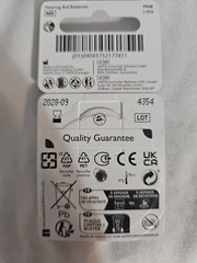 PowerOne SIZE 13 1.45V MF Hearing Aid Batteries PR48, p13 Varta, Good To 09/2028