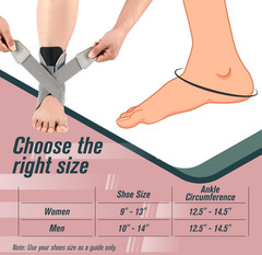 Ankle Brace for Women Men, Ankle Support Brace for Injury Recovery, Sprain