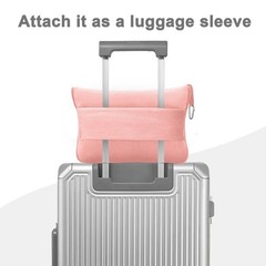 Travel Blanket and Pillow Compact, Premium Solid Pink(40″*65″), Pink