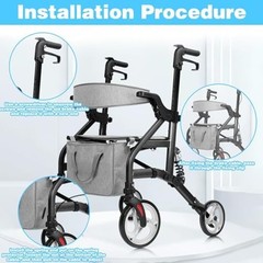 14Pcs Brake Cable Drive Rollator Replacement Parts, Brake Cable Parts for Walker