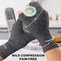 Arthritis Compression Gloves Open Finger Support Pain Relief Everyday Tasks New