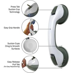 2 Pack Shower Grab Bar 12″ Shower Suction Bar Handle Bathroom Safety Grip Handle