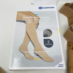 Bauerfeind Veno Train Impuls Compression Stocking Cc l2 II Normal Long Caramel