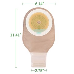 10Pcs Drainable Ostomy Bags Colostomy Supplies Stoma Cut to Fit One-Piece System