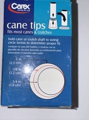 Carex Black Cane Tips 1″ 2ct
