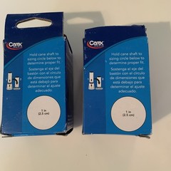 New 2 Pack Carex A72000 Cane Tips Fits All Standard Canes and Crutches 1″ 4pcs