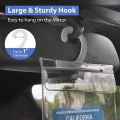 LotFancy Handicap Placard Holder, Ultra Transparent Disabled Pack of 2, clear