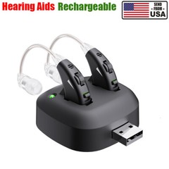 JINGHAO Digital Hearing Aid 18H Battery, Noise Reduction, USB Rechargeable