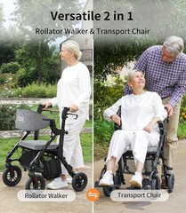 Z51 Rollator Walkers with Seat Black