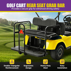 Golf Cart Rear Seat Grab Bar, Universal Back Seat Handrail Grip Bar Compatible w
