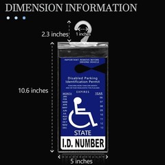 2 PCS Ultra Transparent Handicap Placard Holder – Easy Transfer & Durable Design