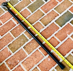 Self Defense Cane – Black Bronze – Beautiful Cast Dragon Head Handle – Tall 38″