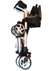 OasisSpace upright silver black walker With Seat