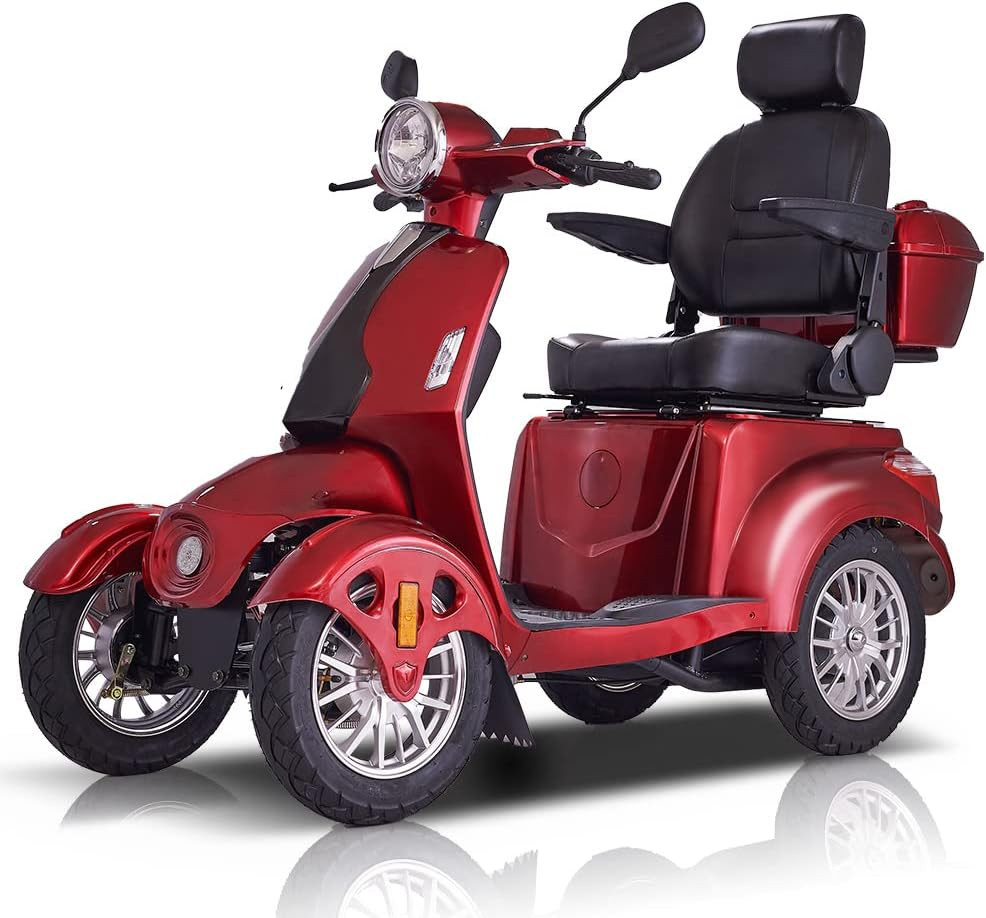 Heavy Duty 4 Wheel Mobility Scooters for Seniors & Adults 500lbs Capacity Electr