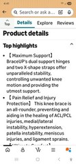 BraceUP Hinged Knee Brace Support for Knee Pain – Maximum Support and Comfort…