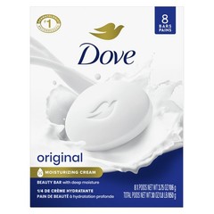 Dove Beauty Bar Soap Original 8 Count For Soft Smooth Skin 1/4 Moisturizing