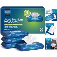 Thick and Strong Aloe Vera Wipes | Adult Cleansing & Incontinence Care 200 Count