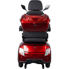 Heavy Duty 1000W 4-Wheel Scooter，700LBS，38Miles Red，LED，LCD，Disc Brake Mobility