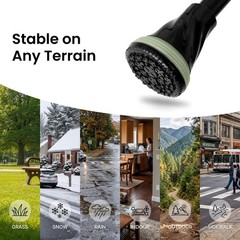 Foldable Walking Cane 350 Lbs Load Adjustable Height – Glow-in-the-Dark Tip