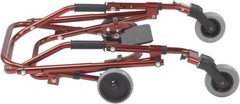 Nimbo 2G Lightweight Posterior Walker with Seat, Castle Red, Extra Small