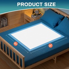 AAY Bed Pads Disposable 30″ x 36″ (100 Count), Extra Large 30″X36″-100, Blue