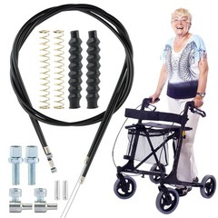 JIANWEI 14Pcs Brake Cable Drive Rollator Replacement Parts, 45″ Brake Cable R…