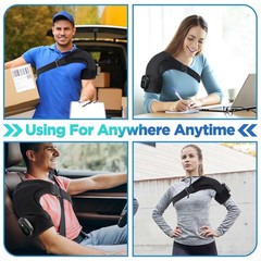 Cordless Portable Shoulder Heating Pad & Massager, Heating Vibration Shoulder…