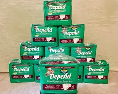 VINTAGE DEPEND Fitted Maximum Protection Adult Diapers – LARGE – 1 Bag