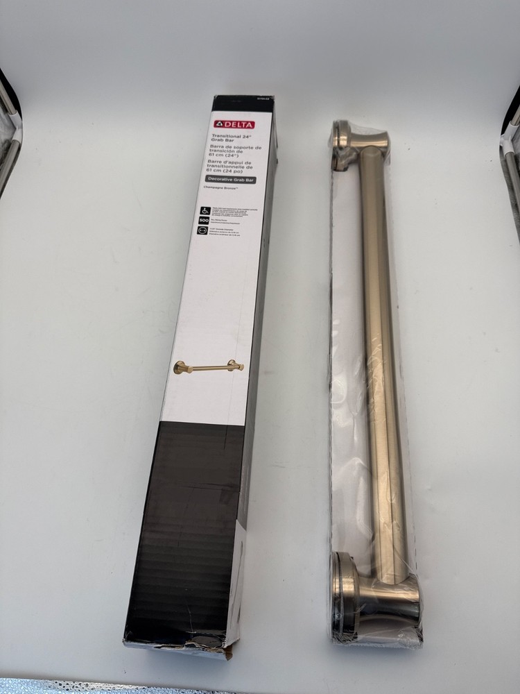 Delta 41724-CZ Champagne Bronze 24”Transitional Decorative ADA Grab Bar.