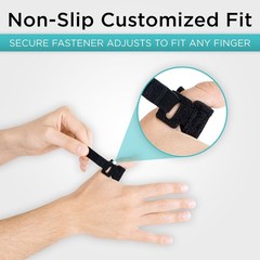 Trigger Finger Splint, Black, Adjustable, Aluminum Brace, Neoprene, 1 Pack