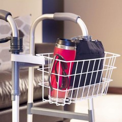 Universal Fit Walker Basket with Removable Tray & Cup Holder – 16×5.5×7 Inches
