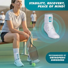 Med Spec ASO Ankle Stabilizer Small, White – Lace Up Ankle Brace for Sprained…