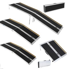 Folding Aluminum Wheelchair Ramp Portable Mobility Scooter Non-Slip 600LB 2-10ft