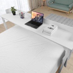 Overbed Table with Wheels, 70.8“ Rolling Computer Desk for Queen/Full Size Bed