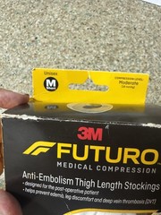 3M Futuro Medical Compression Open Toe / Heel Knee Length Medium Stockings Short