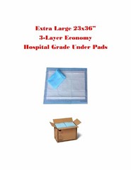 150 XL 23×36″ 3-Ply Medline Lightweight Incontinence Disposable Bed Under Pads