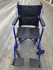 Drive Expedition X Series Transport Wheelchair Blue, Adjustable Footrests