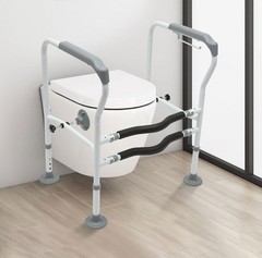 Toilet Frame Grab Bars Safety Rail Seat Handicap Assist For Senior Arm rest NEW
