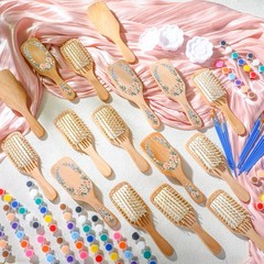 Meanplan 16 Set Diy Wooden Painting Kits Make Your Own Hair Brush Hand-Painted
