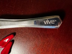 VIVE Weighted Heavy Silverware Flatware for Tremors/Parkinson „Round Soup Spoon“