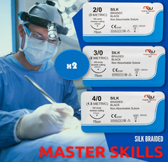 Sutures Thread with Needle (24 Mixed 2/0, 3/0, 4/0) – Practicing Suturing; Taxid