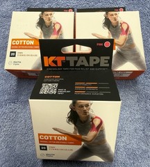 KT Tape Original Precut Athletic Tape for Pain Relief 20 Strips 10 in Pink 3 PK