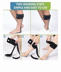 Komzer AFO Drop Foot Brace Orthosis L-Right Adjustable Polyethylene Black
